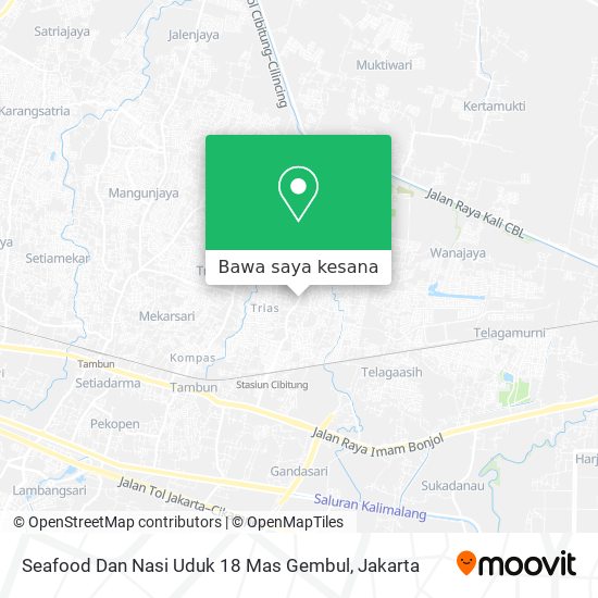 Peta Seafood Dan Nasi Uduk 18 Mas Gembul