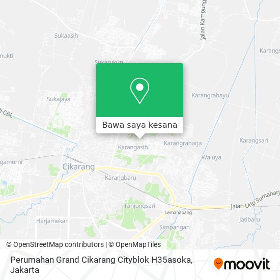 Peta Perumahan Grand Cikarang Cityblok H35asoka