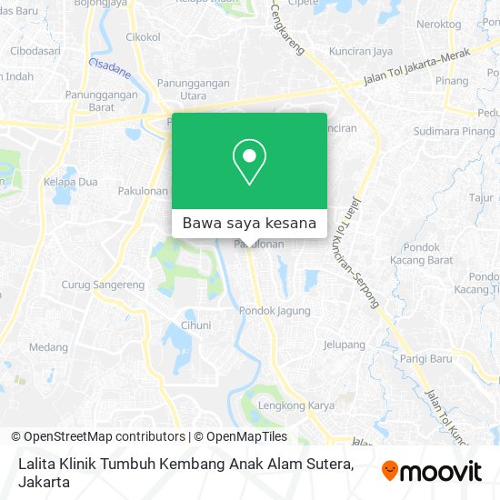 Peta Lalita Klinik Tumbuh Kembang Anak Alam Sutera