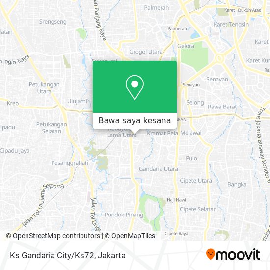 Peta Ks Gandaria City/Ks72