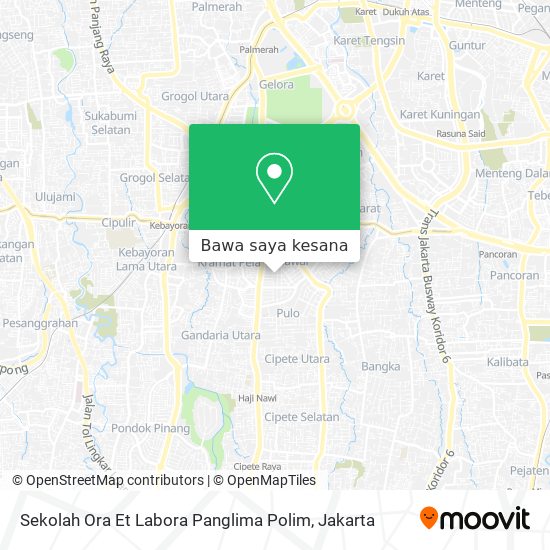 Peta Sekolah Ora Et Labora Panglima Polim