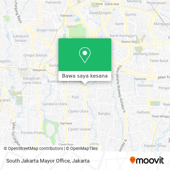 Peta South Jakarta Mayor Office