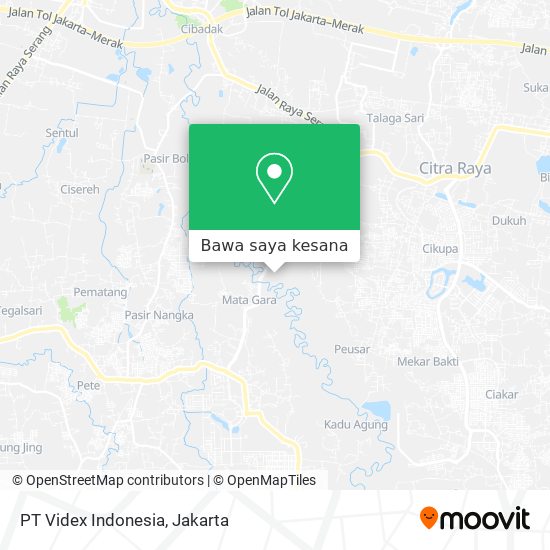 Peta PT Videx Indonesia