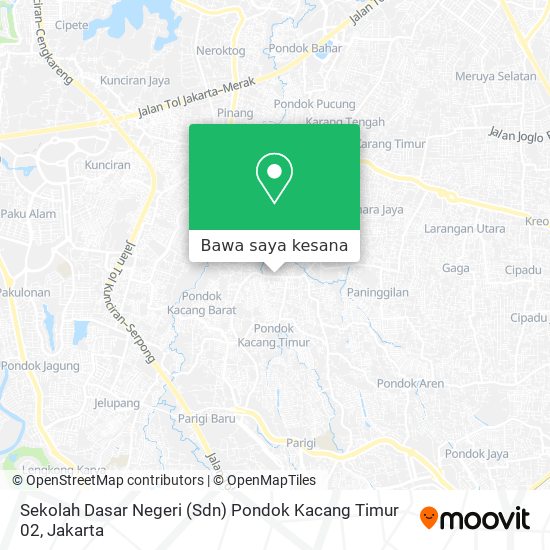 Peta Sekolah Dasar Negeri (Sdn) Pondok Kacang Timur 02