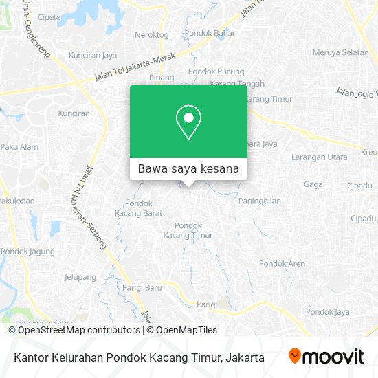 Peta Kantor Kelurahan Pondok Kacang Timur