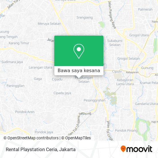 Peta Rental Playstation Ceria