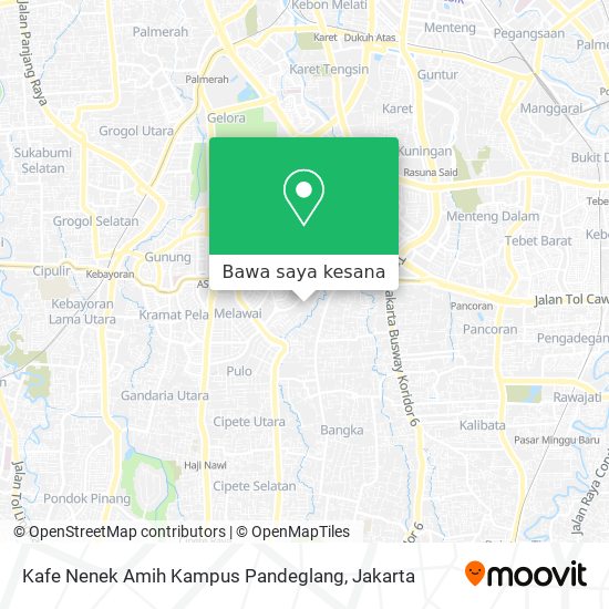 Peta Kafe Nenek Amih Kampus Pandeglang