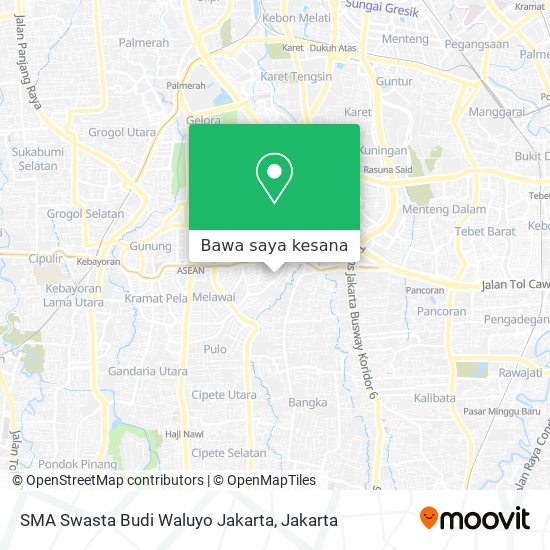 Peta SMA Swasta Budi Waluyo Jakarta