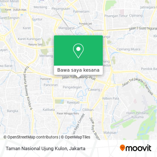 Peta Taman Nasional Ujung Kulon