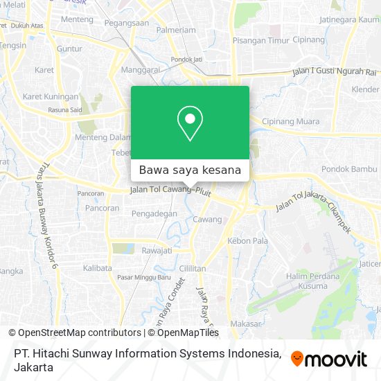 Peta PT. Hitachi Sunway Information Systems Indonesia