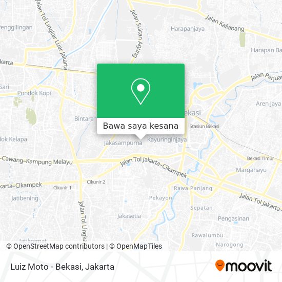 Peta Luiz Moto - Bekasi