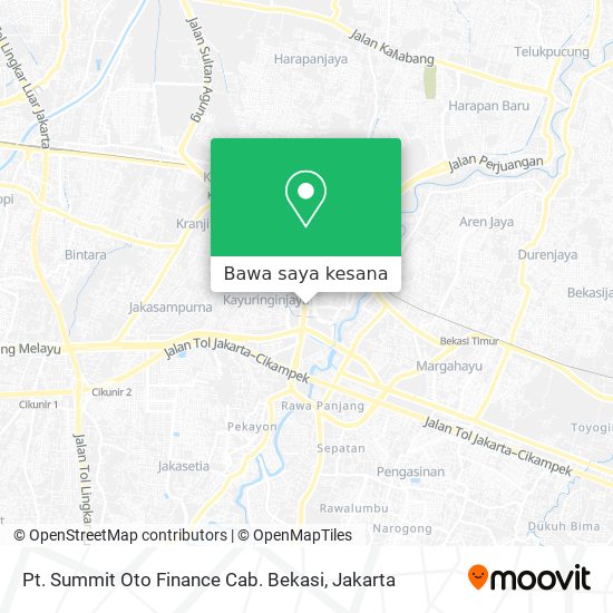 Peta Pt. Summit Oto Finance Cab. Bekasi
