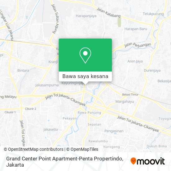 Peta Grand Center Point Apartment-Penta Propertindo