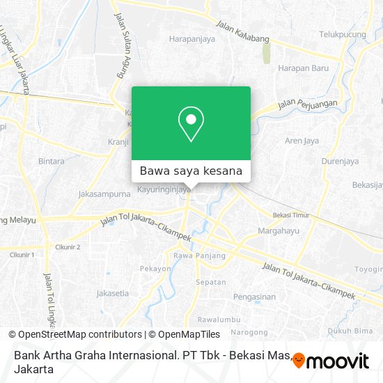 Peta Bank Artha Graha Internasional. PT Tbk - Bekasi Mas