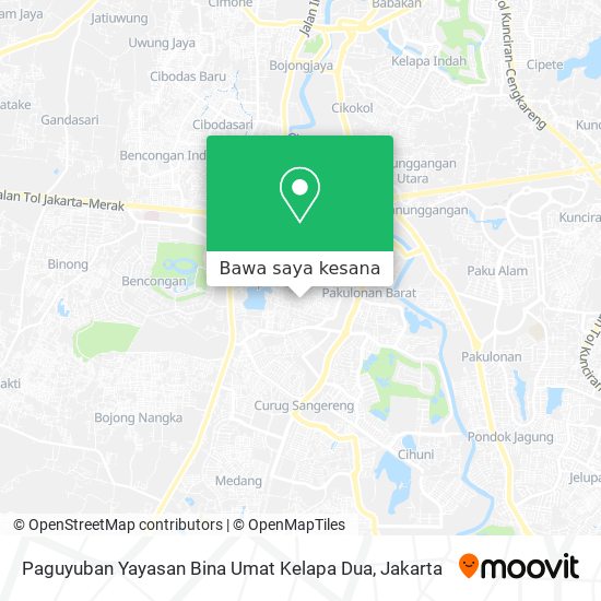 Peta Paguyuban Yayasan Bina Umat Kelapa Dua