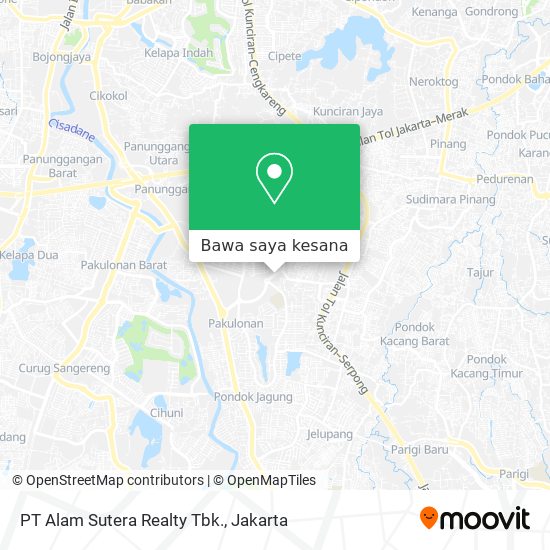 Peta PT Alam Sutera Realty Tbk.