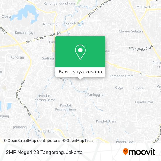 Peta SMP Negeri 28 Tangerang