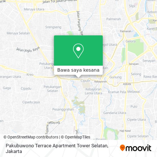 Peta Pakubuwono Terrace Apartment Tower Selatan