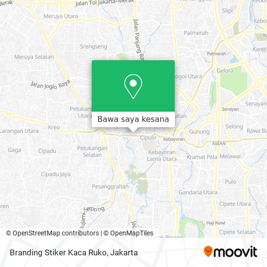 Peta Branding Stiker Kaca Ruko