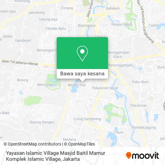 Peta Yayasan Islamic Village Masjid Baitil Mamur Komplek Islamic Village