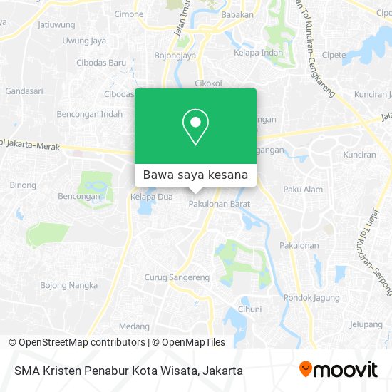 Peta SMA Kristen Penabur Kota Wisata