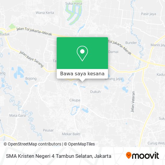 Peta SMA Kristen Negeri 4 Tambun Selatan