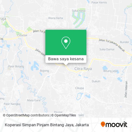 Peta Koperasi Simpan Pinjam Bintang Jaya
