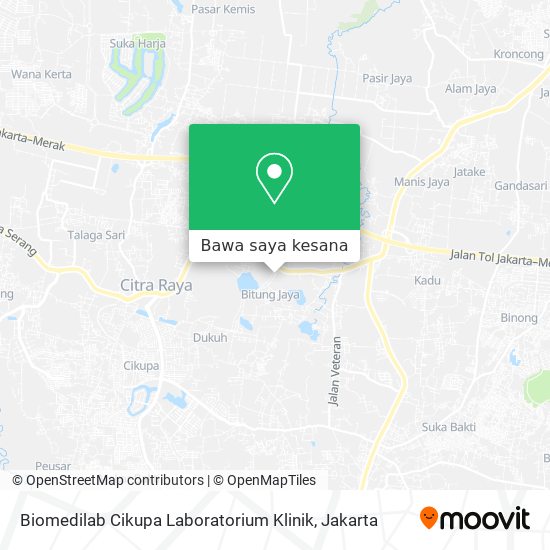 Peta Biomedilab Cikupa Laboratorium Klinik
