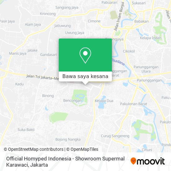Peta Official Homyped Indonesia - Showroom Supermal Karawaci