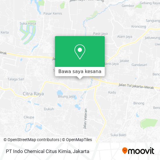 Peta PT Indo Chemical Citus Kimia