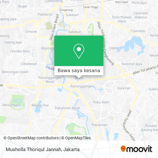 Peta Musholla Thoriqul Jannah