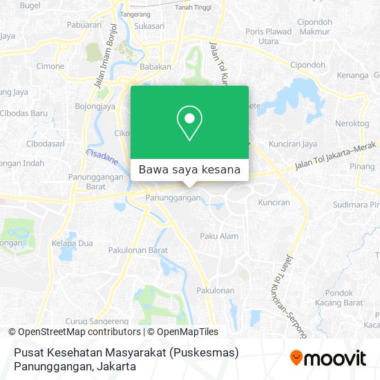 Peta Pusat Kesehatan Masyarakat (Puskesmas) Panunggangan