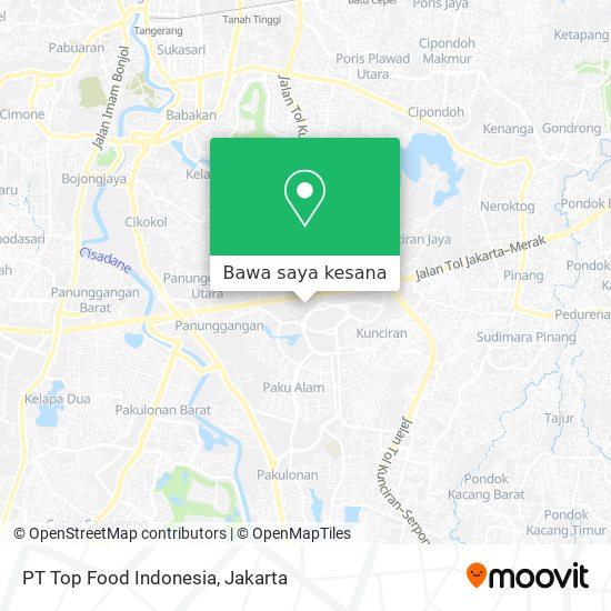 Peta PT Top Food Indonesia