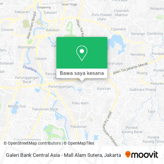 Peta Galeri Bank Central Asia - Mall Alam Sutera