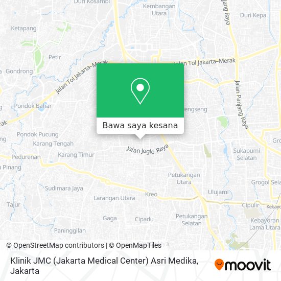 Peta Klinik JMC (Jakarta Medical Center) Asri Medika