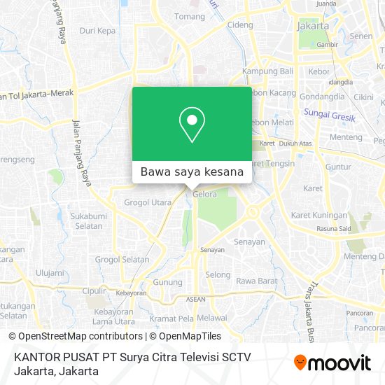 Peta KANTOR PUSAT PT Surya Citra Televisi SCTV Jakarta