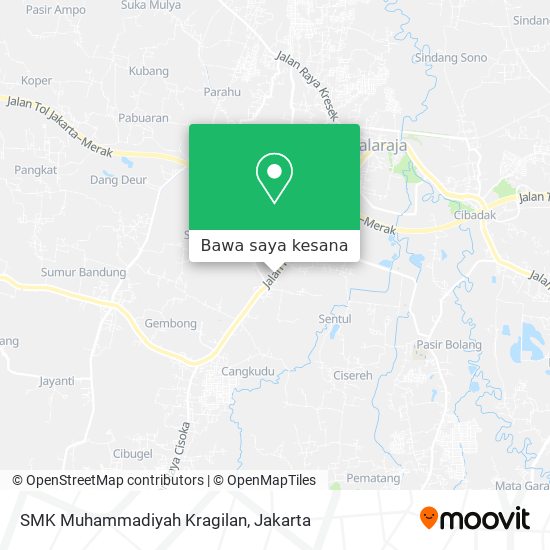 Peta SMK Muhammadiyah Kragilan