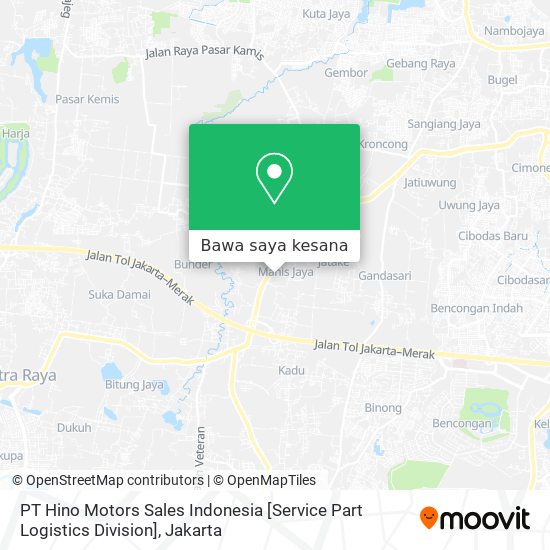 Peta PT Hino Motors Sales Indonesia [Service Part Logistics Division]
