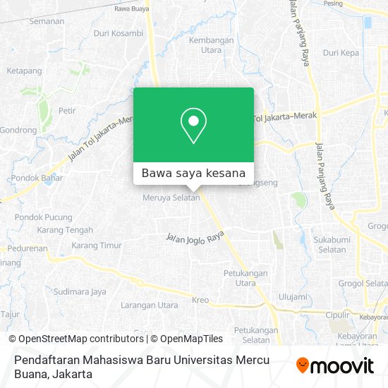 Peta Pendaftaran Mahasiswa Baru Universitas Mercu Buana