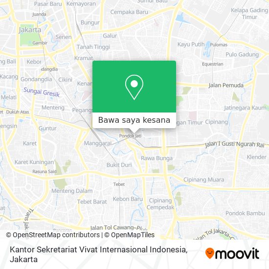 Peta Kantor Sekretariat Vivat Internasional Indonesia
