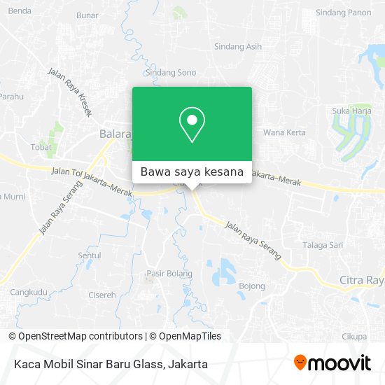 Peta Kaca Mobil Sinar Baru Glass