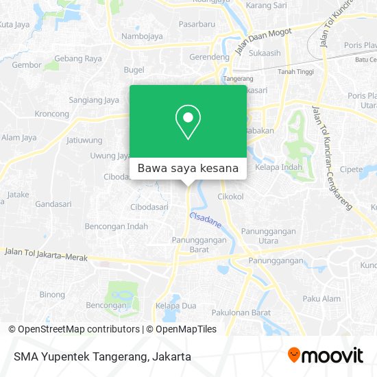 Peta SMA Yupentek Tangerang