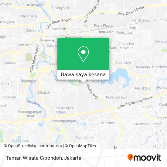 Peta Taman Wisata Cipondoh