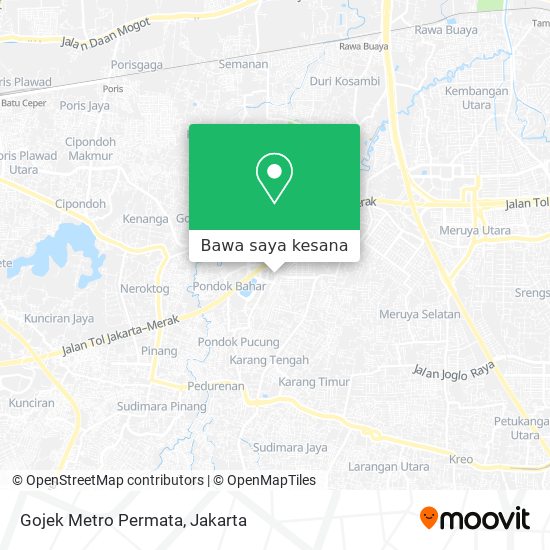 Peta Gojek Metro Permata