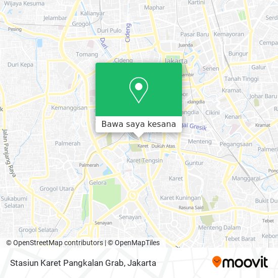 Peta Stasiun Karet Pangkalan Grab