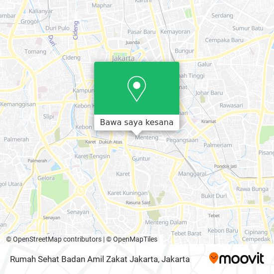 Peta Rumah Sehat Badan Amil Zakat Jakarta