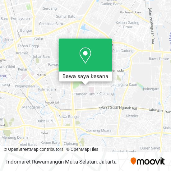 Peta Indomaret Rawamangun Muka Selatan