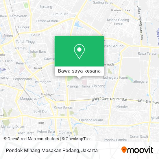 Peta Pondok Minang Masakan Padang