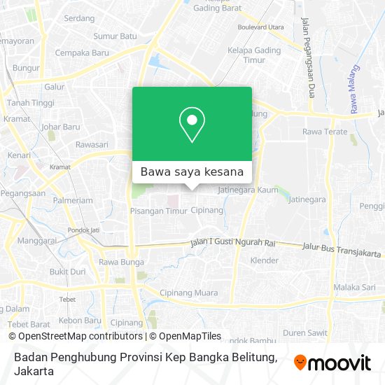 Peta Badan Penghubung Provinsi Kep Bangka Belitung