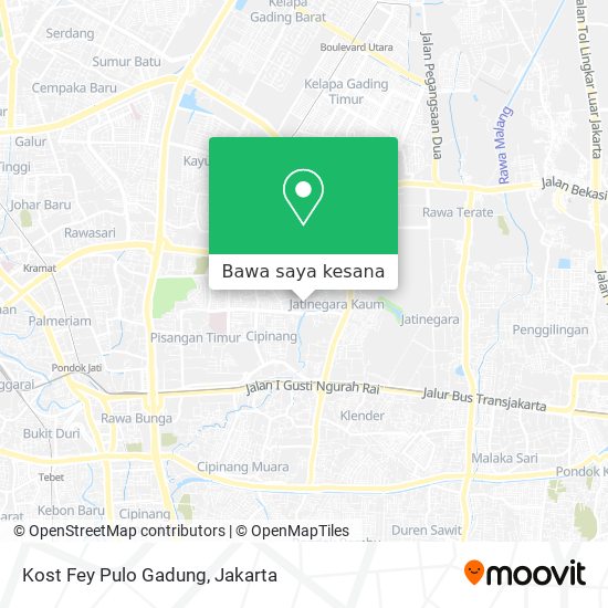 Peta Kost Fey Pulo Gadung